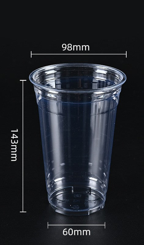 Premium Clear PET Cold Drink Cups | 98mm Diameter | Crystal Visibility for Iced Coffee & Smoothies | Custom Logo Available