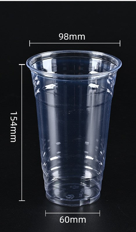 Premium Clear PET Cold Drink Cups | 98mm Diameter | Crystal Visibility for Iced Coffee & Smoothies | Custom Logo Available