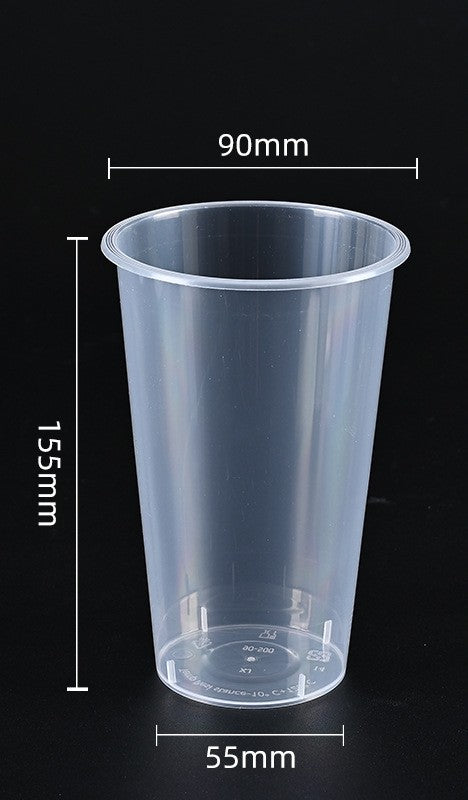 90mm PP Injection Cups | U-Shape & Flat-Cut Styles | Clear High-Quality Boba & Coffee Cups | Custom Logo Available